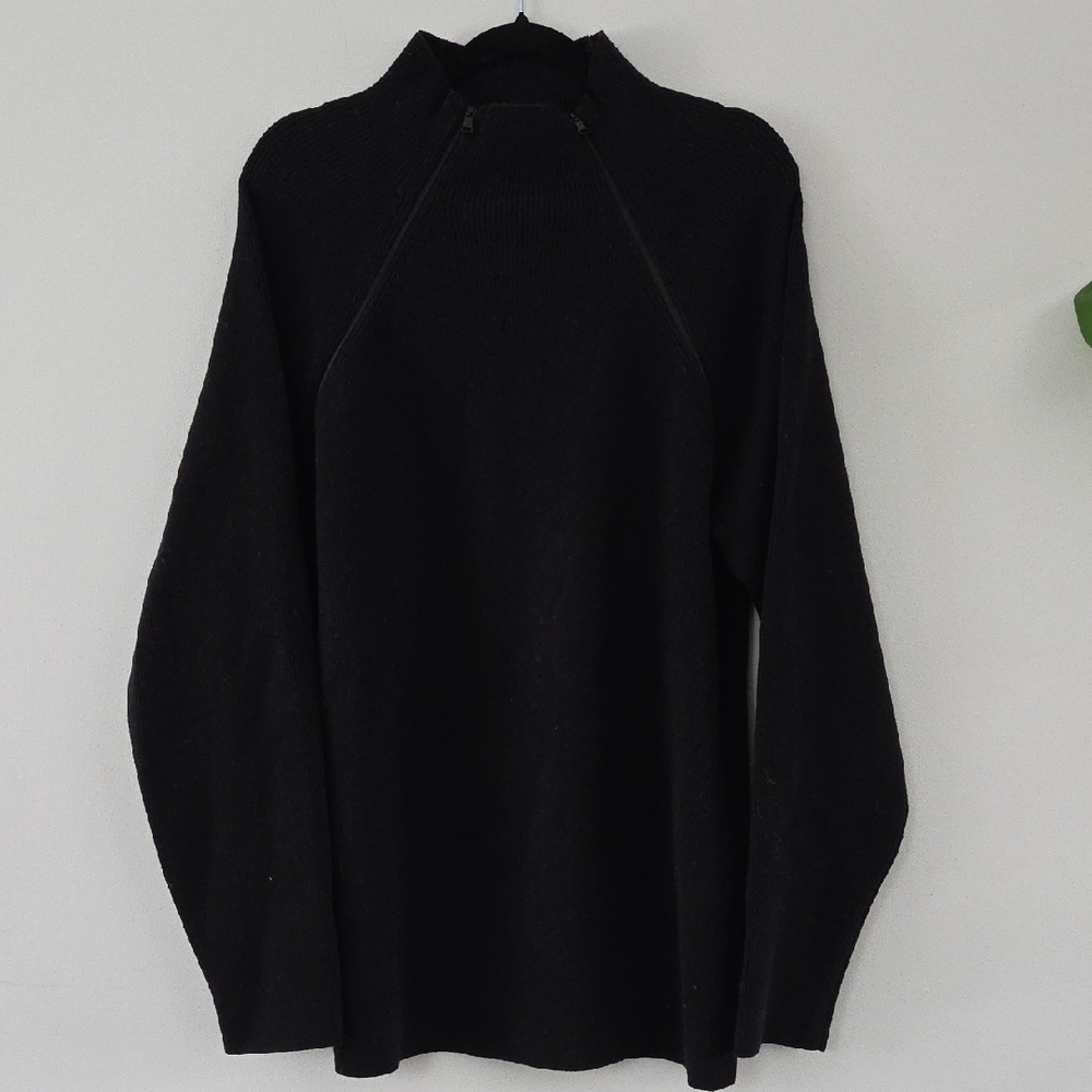 Armani Exchange Black Wool Sweater